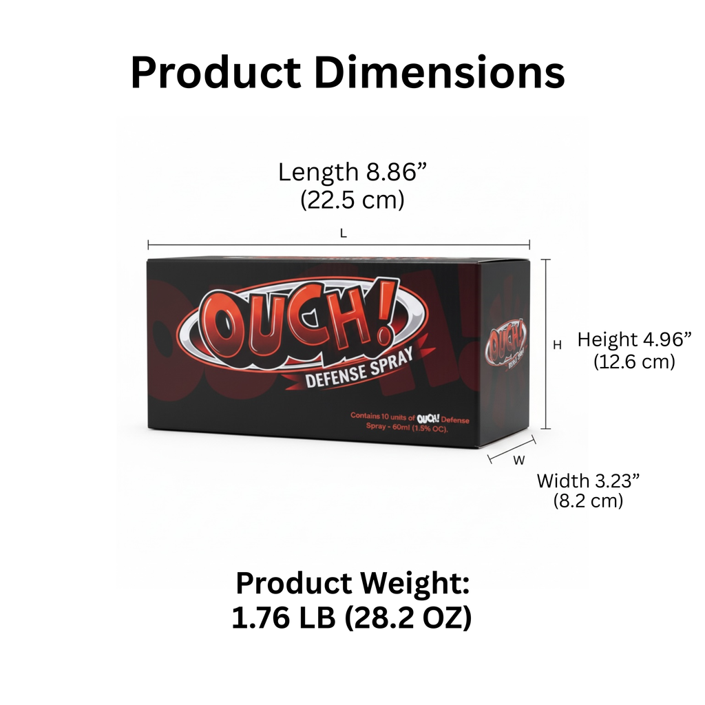 OUCH! Defense Spray (10-Unit Box) - 60ml (1.5% OC)